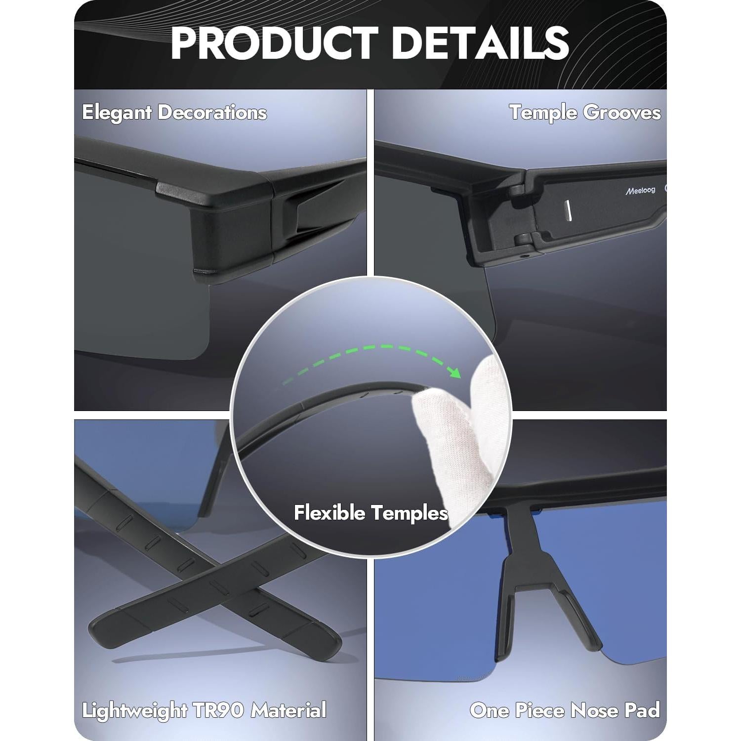 Gafas de Sol Polarizadas Meeloog MST0075 UV400 Envolventes