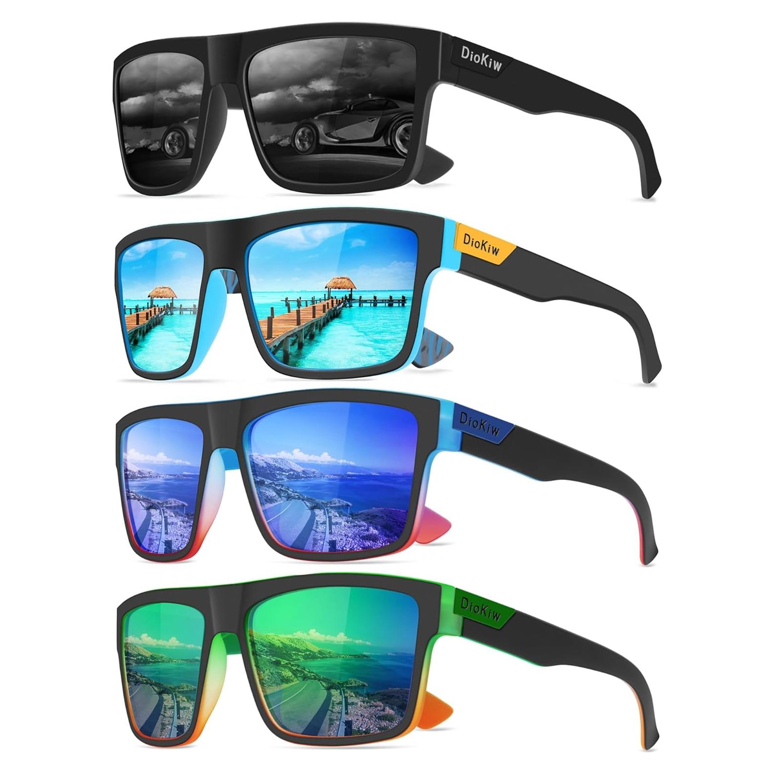 Gafas de sol polarizadas deportivas para hombres UV 4 colores