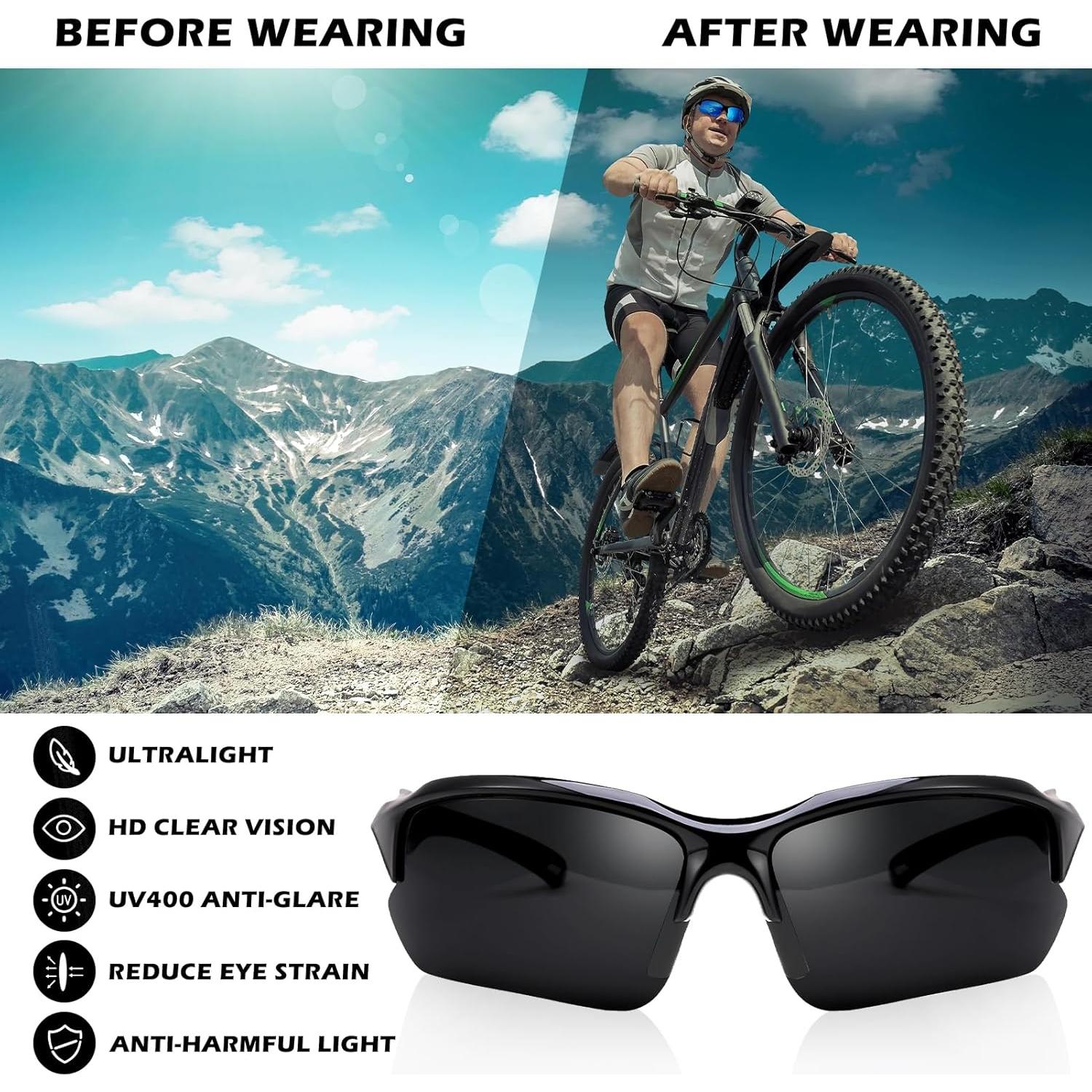 4 Gafas de Sol Polarizadas Unisex UV400 - Protección Solar