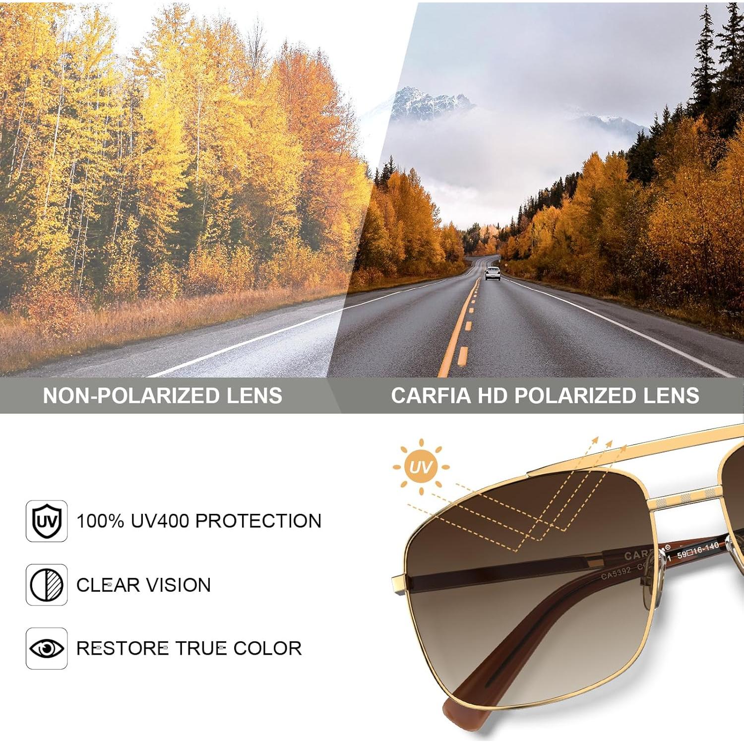 Gafas de sol polarizadas CARFIA CA5392 para hombres UV400