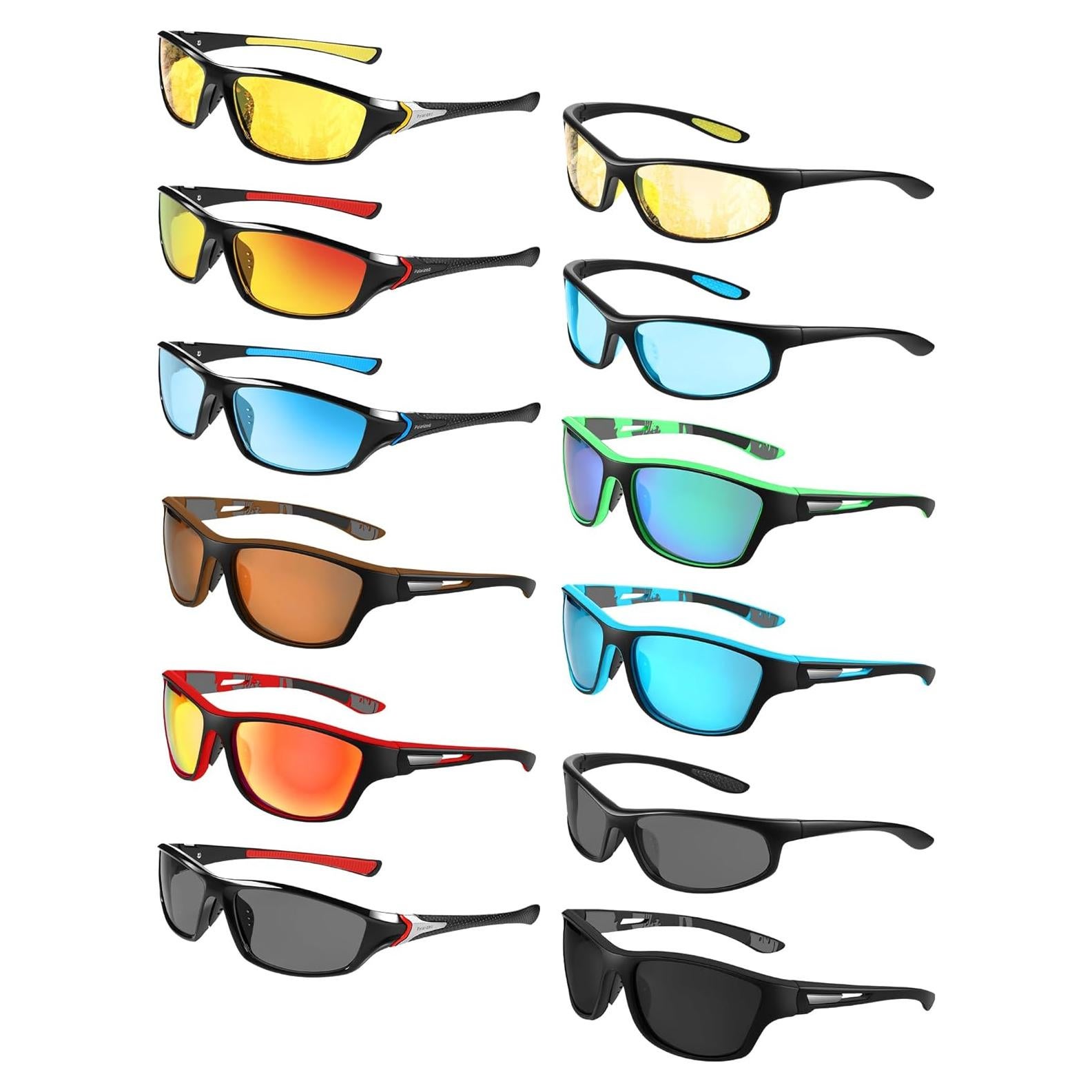 12 Pares Gafas de Sol Polarizadas Kanayu UV para Deportes