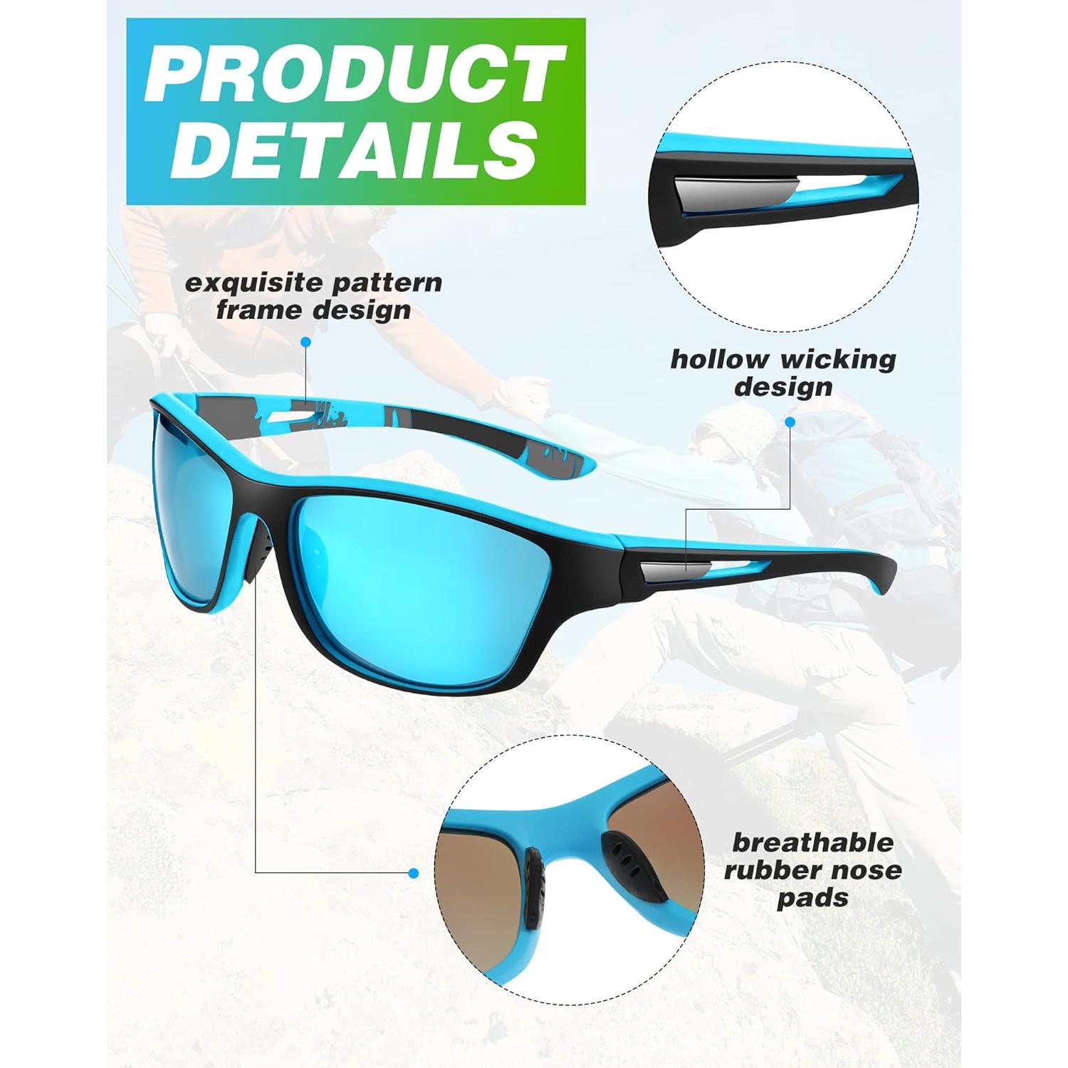 12 Pares Gafas de Sol Polarizadas Kanayu UV para Deportes