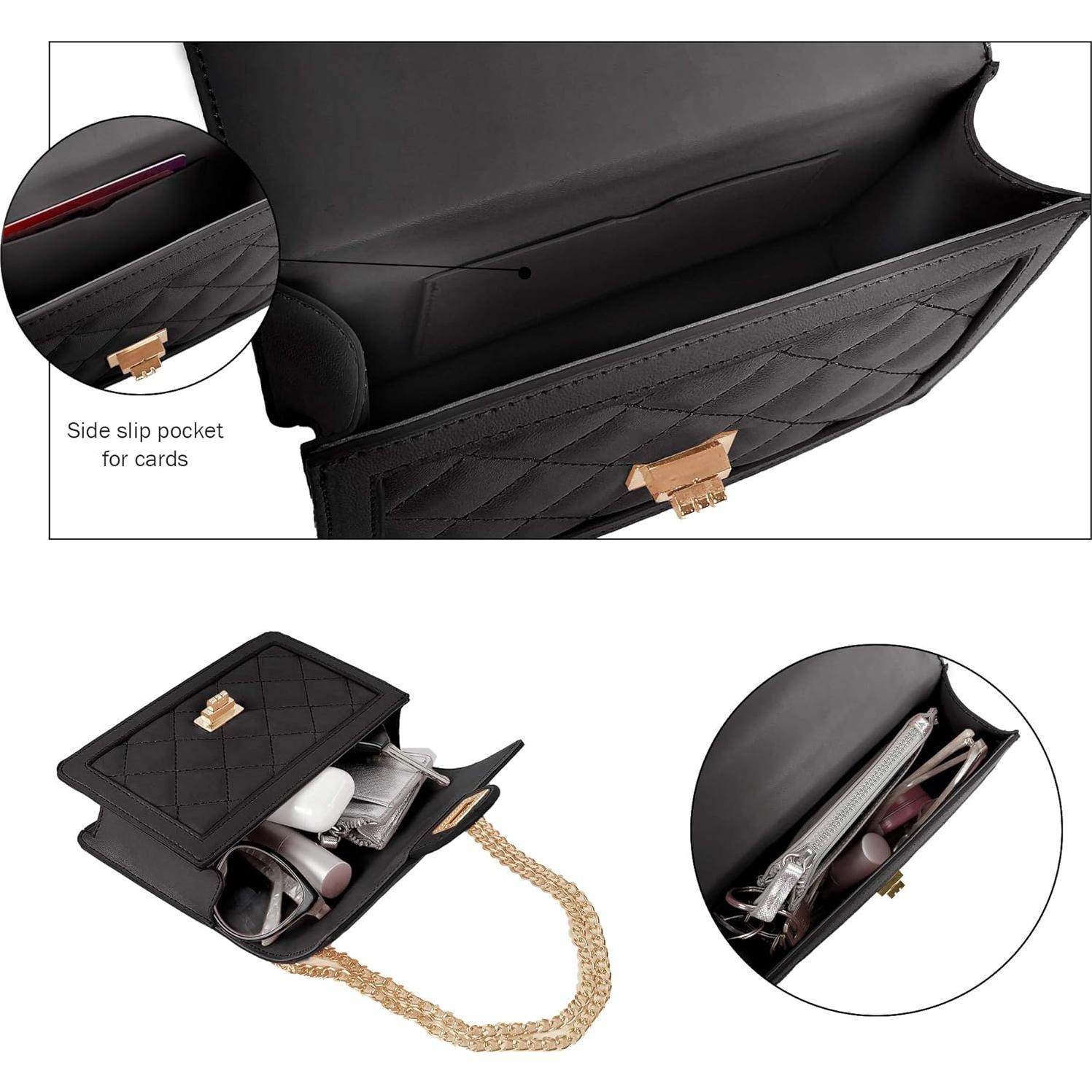 Bolso Cruzado Acolchado SUGU Nova para Mujeres - Negro