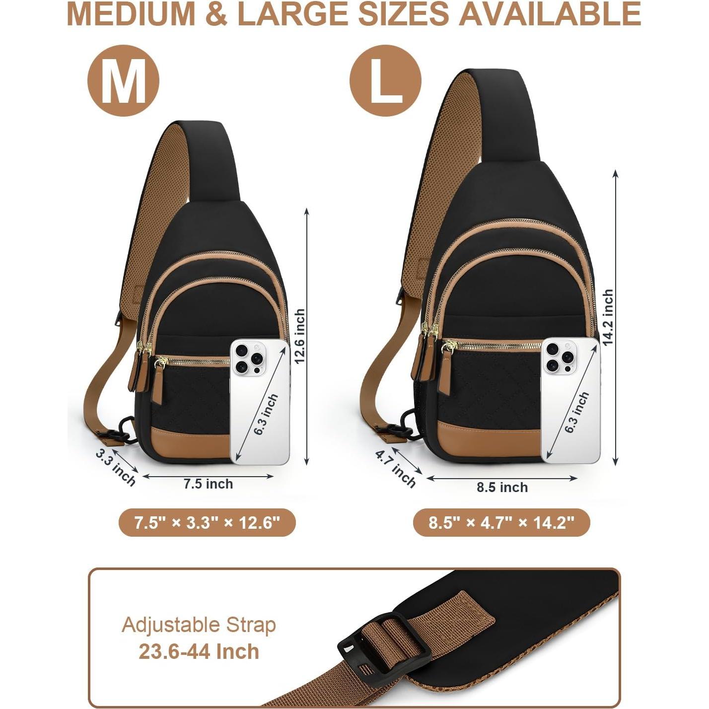 Bolso Bandolera Capolo Mediano Impermeable Negro 5 Litros