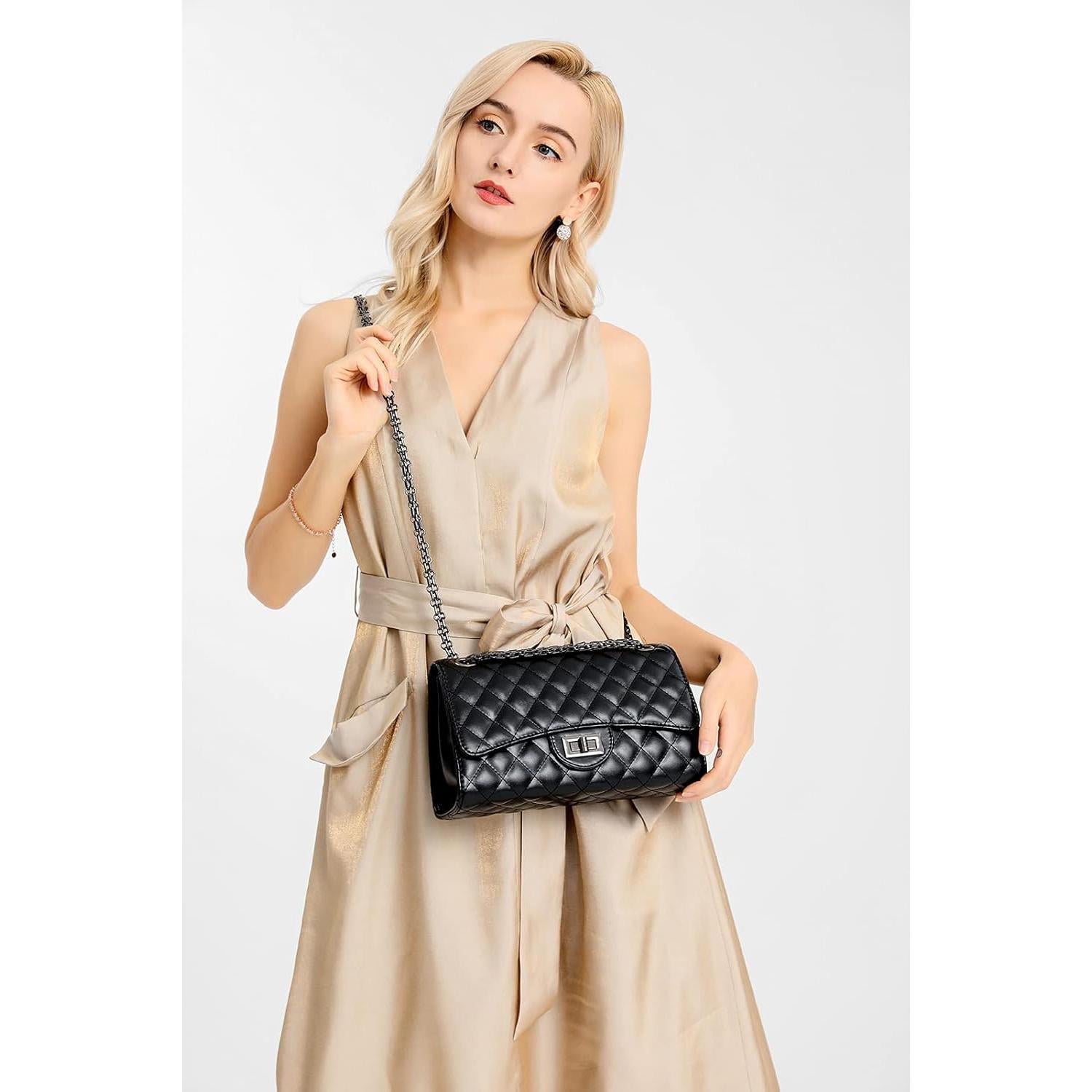 Bolso Cruzado Acolchado Gladdon para Mujeres - Negro