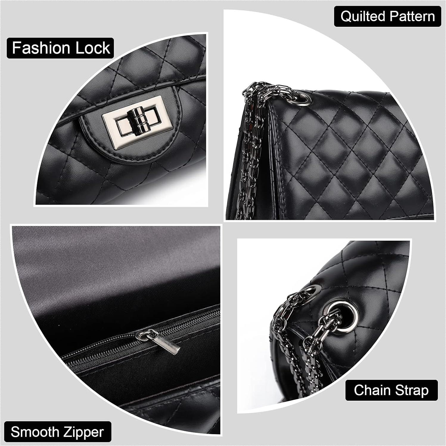 Bolso Cruzado Acolchado Gladdon para Mujeres - Negro
