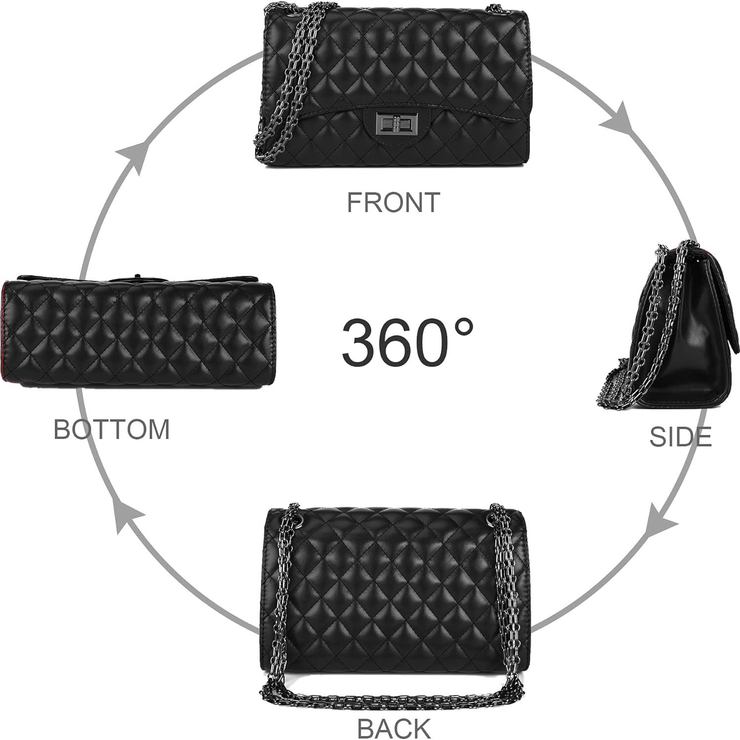Bolso Cruzado Acolchado Gladdon para Mujeres - Negro