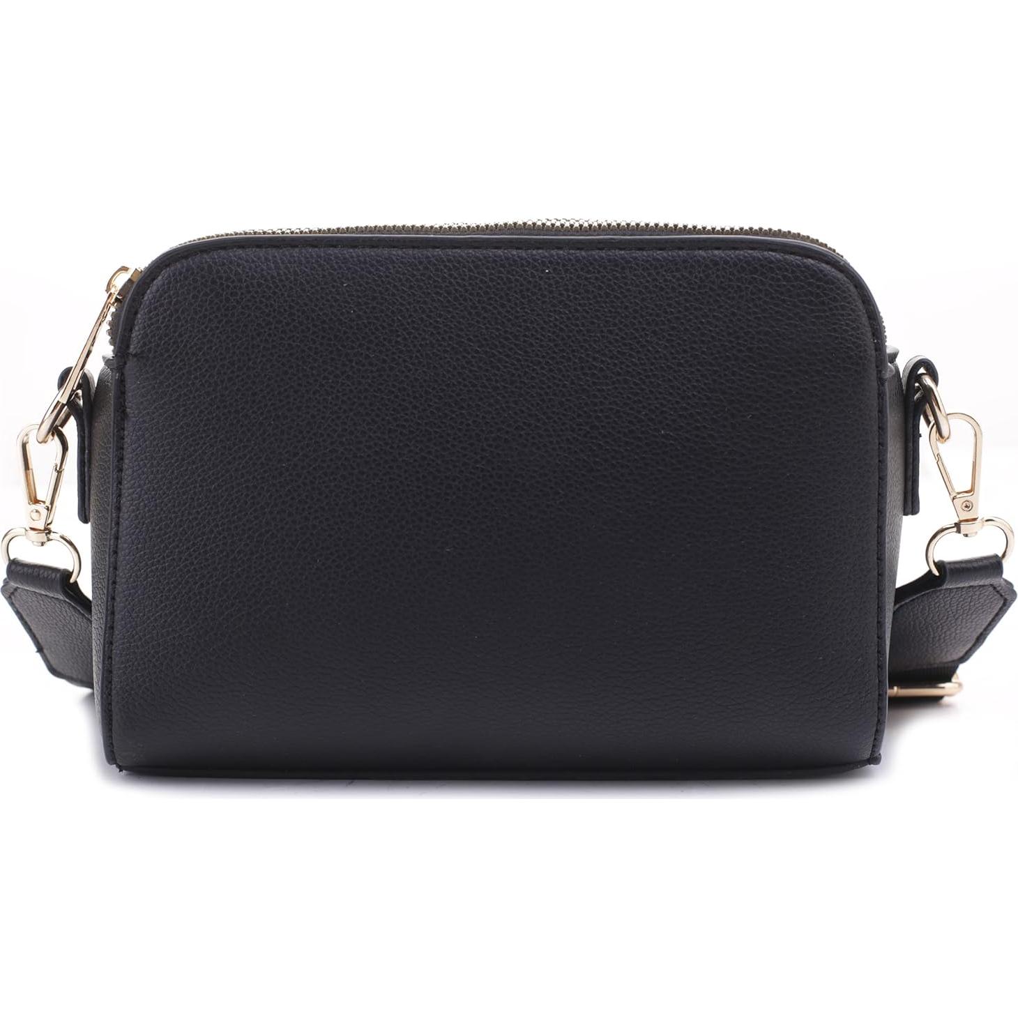 Bolso Cruzado EVVE para Mujeres en Cuero Vegano Negro