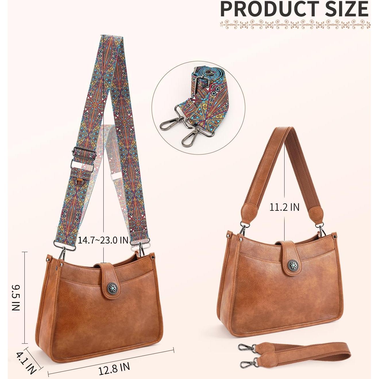 Bolso Hobo de Cuero Vegano APHISON para Mujeres 32.5x24cm