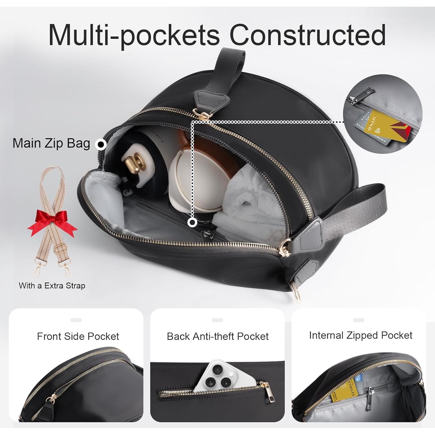 Bolso Cruzado a Cuadros X-kids para Mujeres - Nylon 30x22x14cm