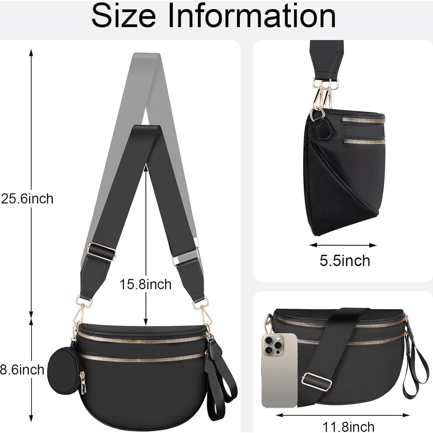 Bolso Cruzado a Cuadros X-kids para Mujeres - Nylon 30x22x14cm