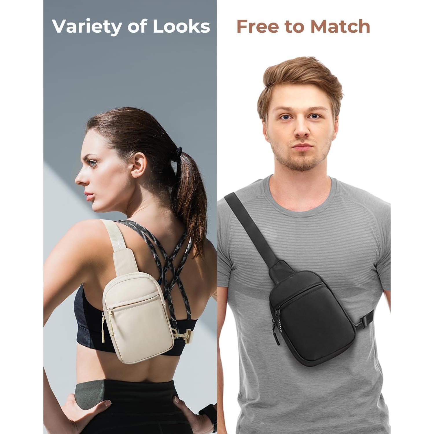 Bolso Bandolera CHOLISS A02 Marfil, Mochila Cruzada Impermeable