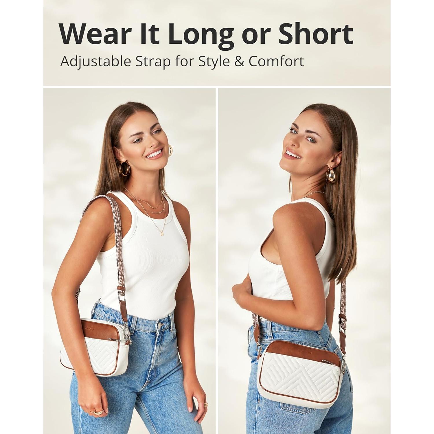 Bolso Cruzado Vantamo para Mujer con Correa Ajustable y Antirrobo