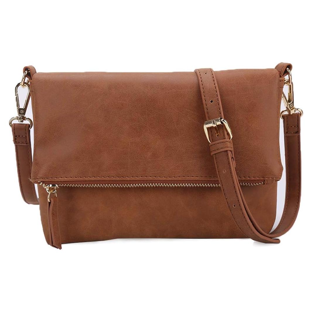 Bolso cruzado Gladdon para mujeres en cuero PU marrón