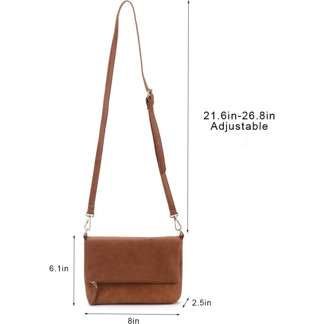 Bolso cruzado Gladdon para mujeres en cuero PU marrón