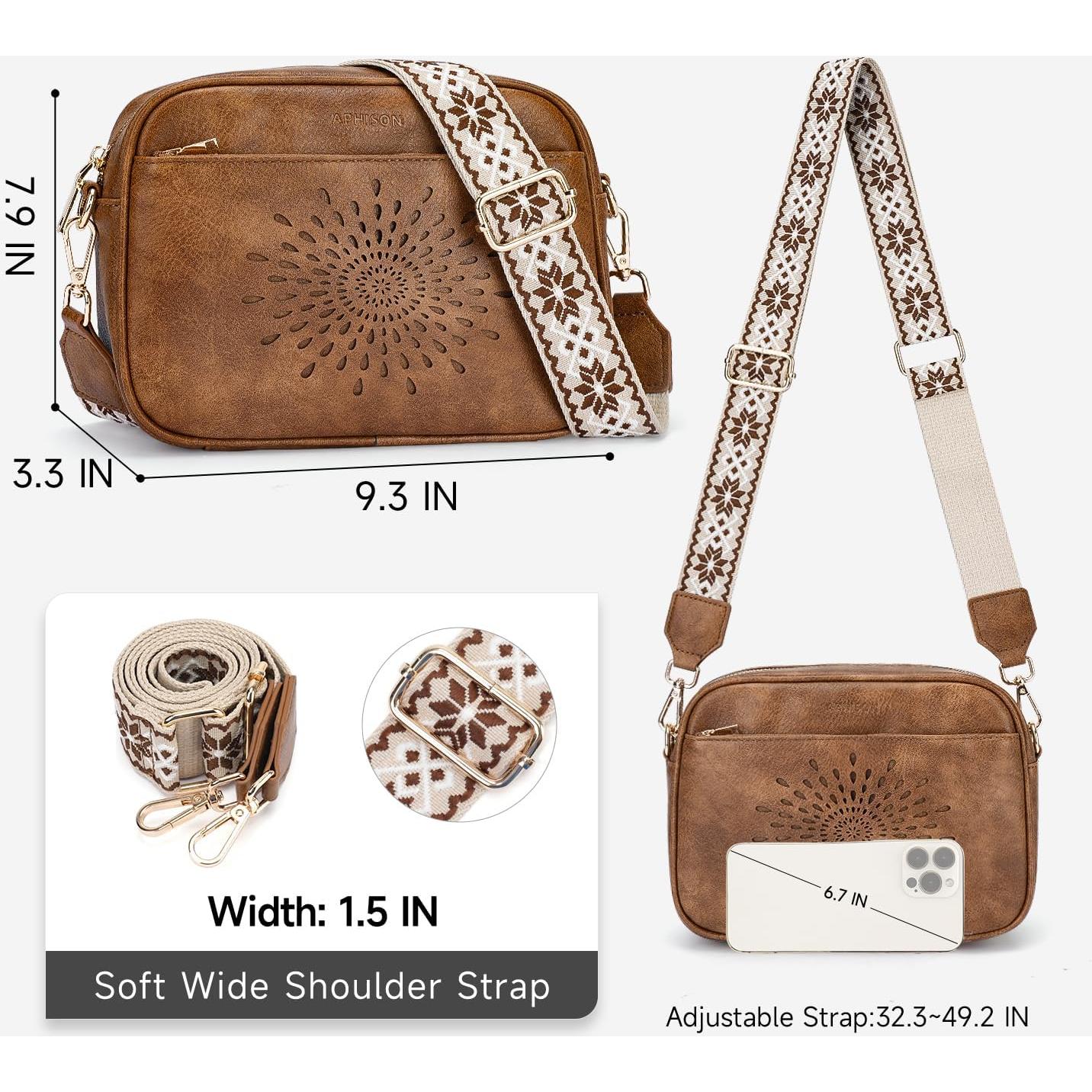 Bolso Cruzado Acolchado APHISON para Mujeres de Cuero Vegano