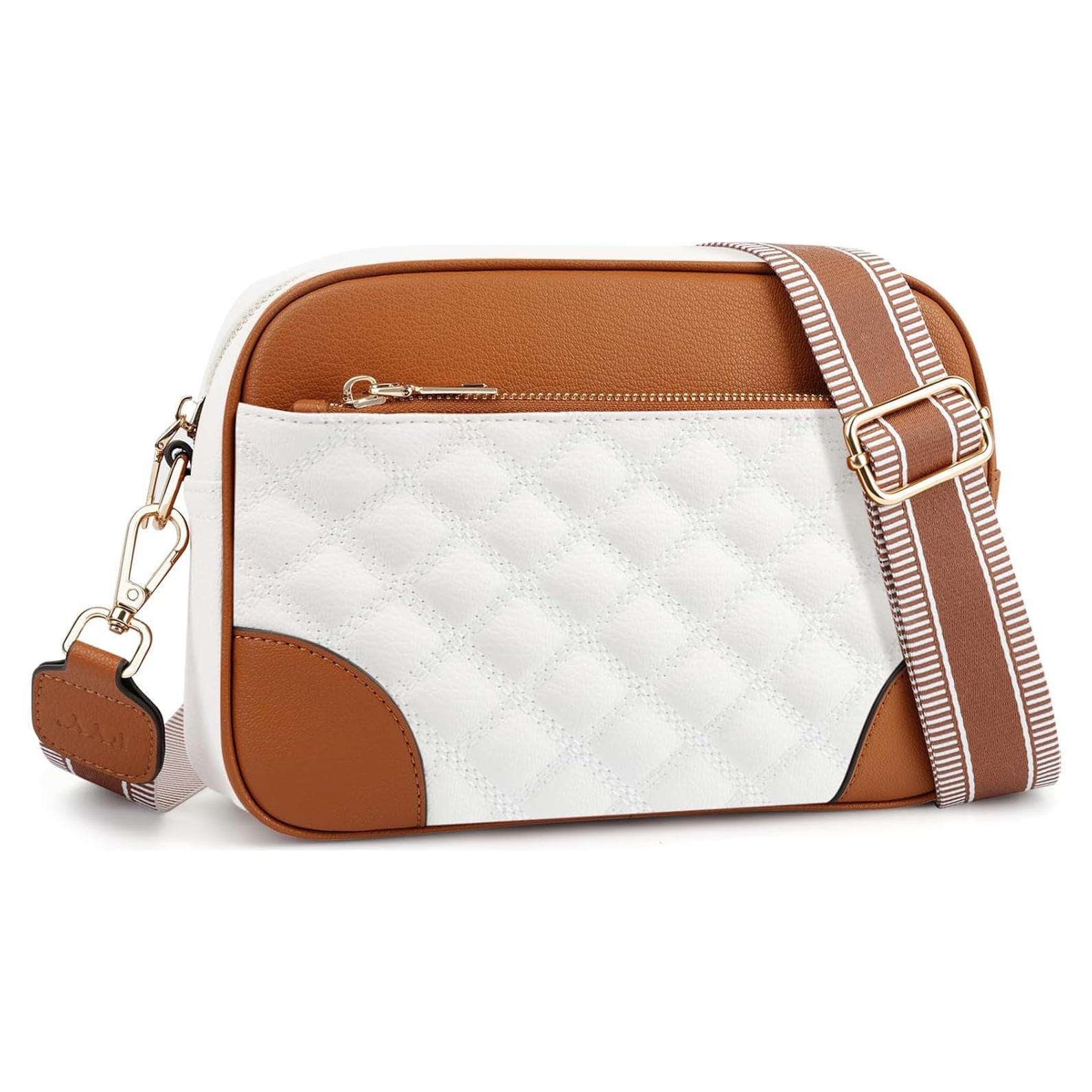 Bolso Cruzado Pequeño FYY Mujer Cuero Vegano Acolchado 2.8L