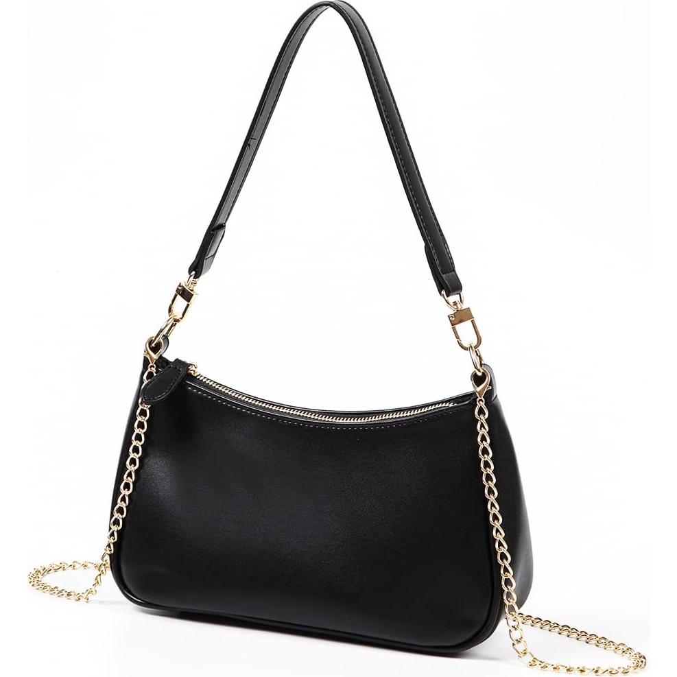 Bolso Tote Clutch VODIU Negro con 2 Correas Removibles