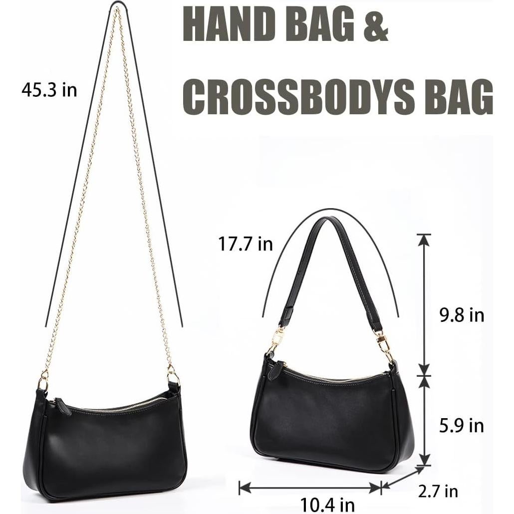 Bolso Tote Clutch VODIU Negro con 2 Correas Removibles