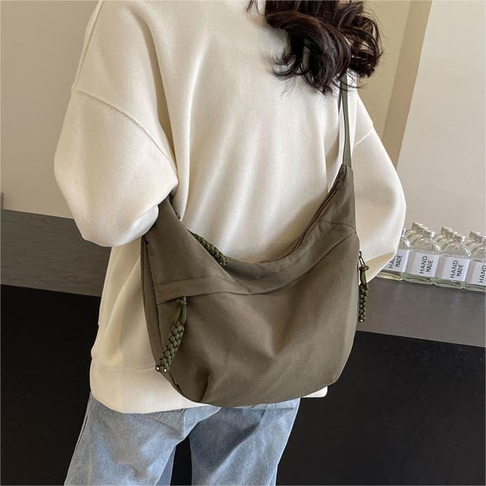 Bolsa Cruzada de Nylon EMGILL Verde 34x22cm Impermeable