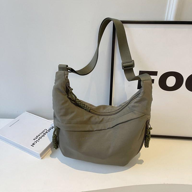 Bolsa Cruzada de Nylon EMGILL Verde 34x22cm Impermeable