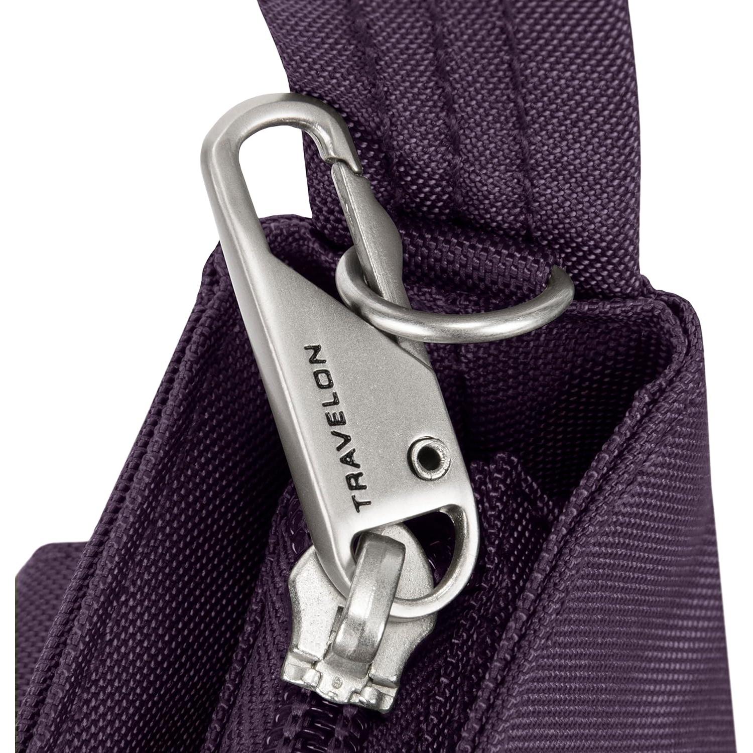 Bolso de Hombro Mini Antirrobo Travelon Púrpura 21.6x5.7cm