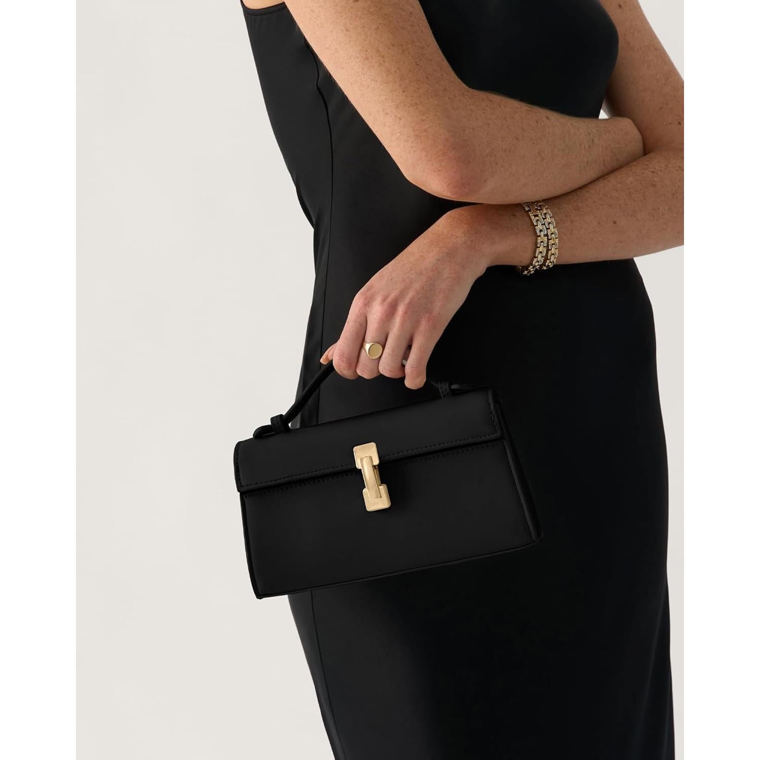 Bolso de Mano para Mujeres - Cuero PU Negro - 3 en 1