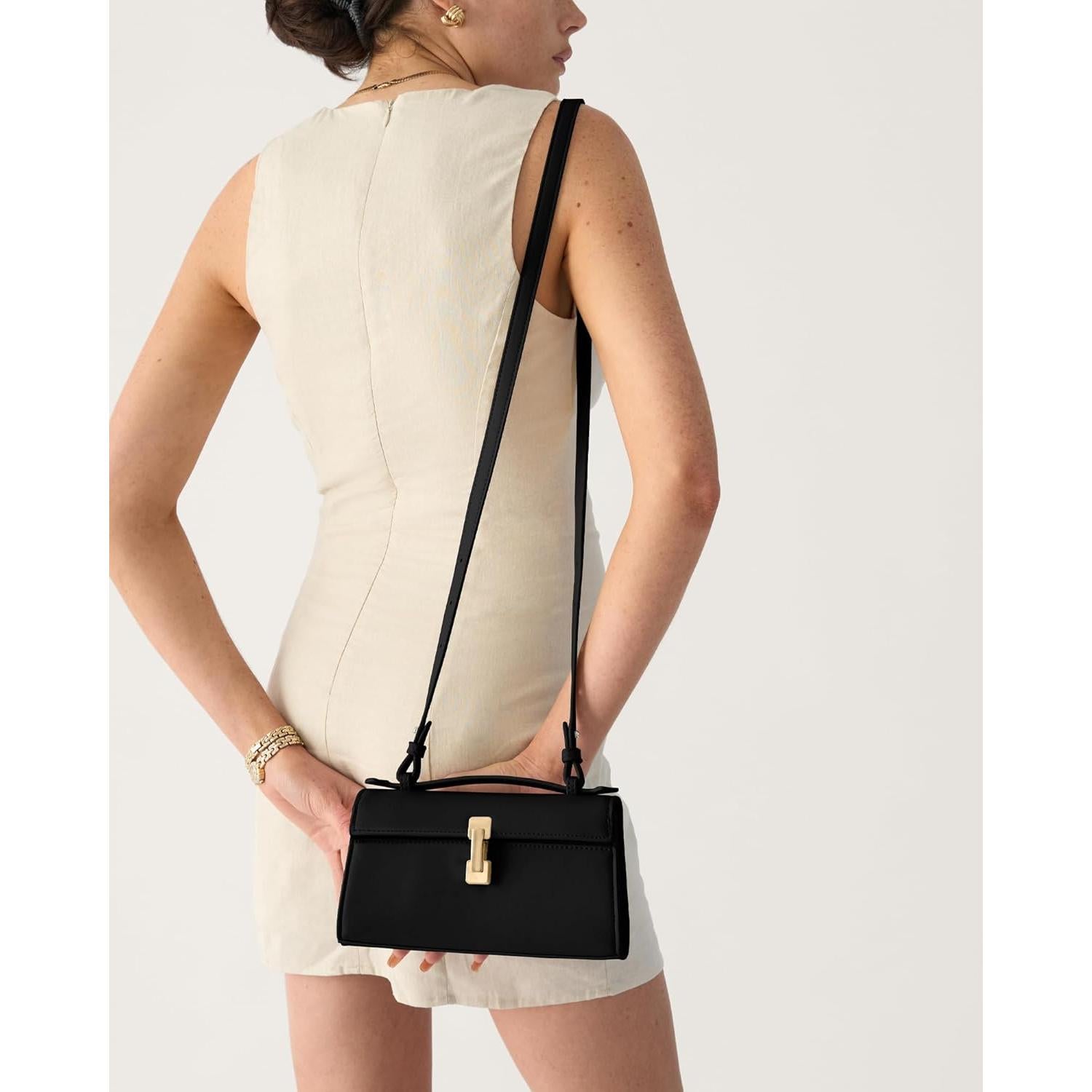 Bolso de Mano para Mujeres - Cuero PU Negro - 3 en 1