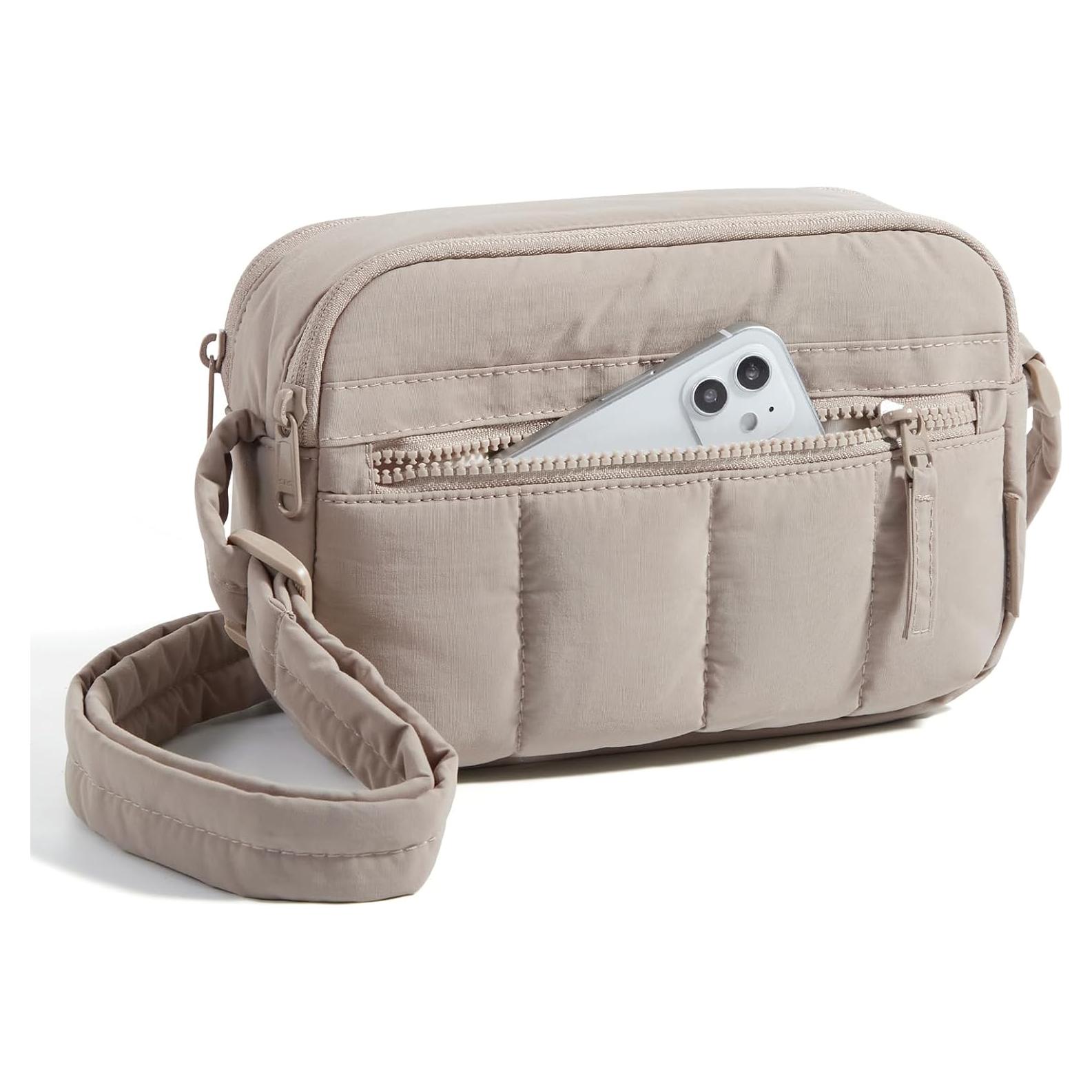 Bolso Cruzado Acolchado BAGSMART para Mujeres 2.4L Marrón