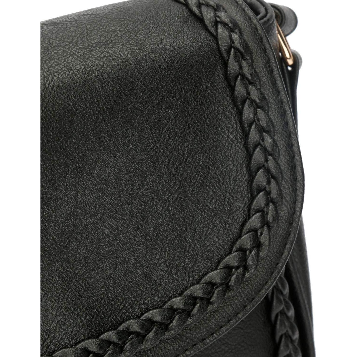 Bolso Cruzado Casual para Mujeres KKXIU con Flecos Negro