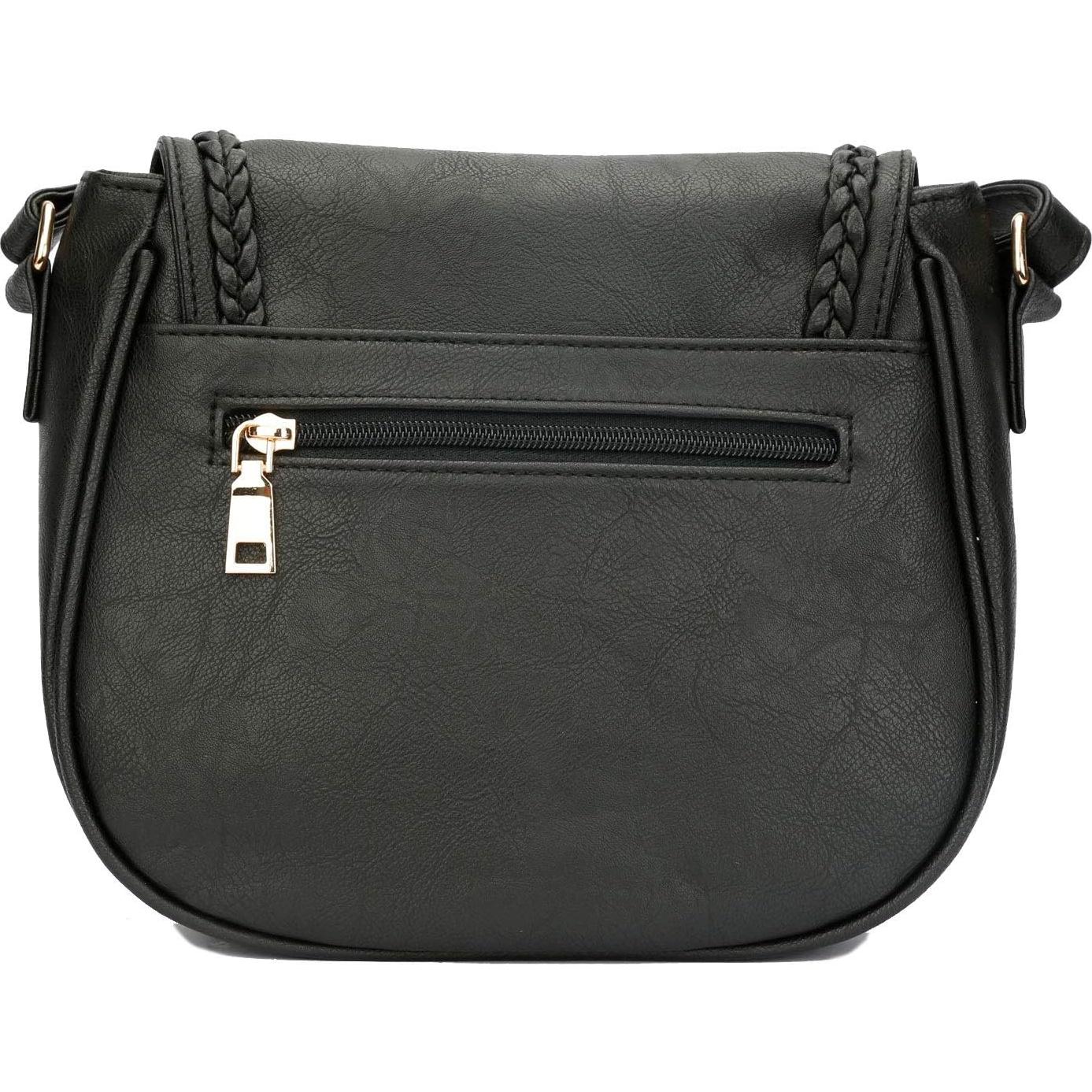 Bolso Cruzado Casual para Mujeres KKXIU con Flecos Negro
