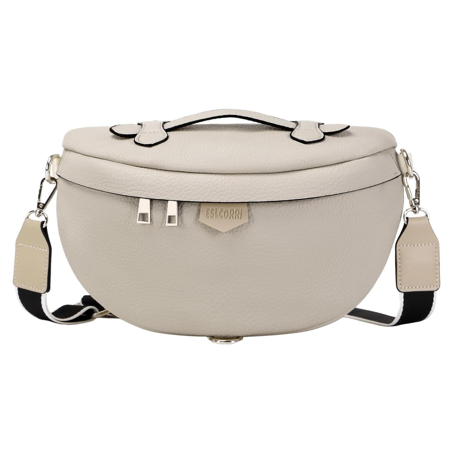 Bolso Cruzado Eslcorri para Mujeres - Riñonera de Cuero 30x19.6cm