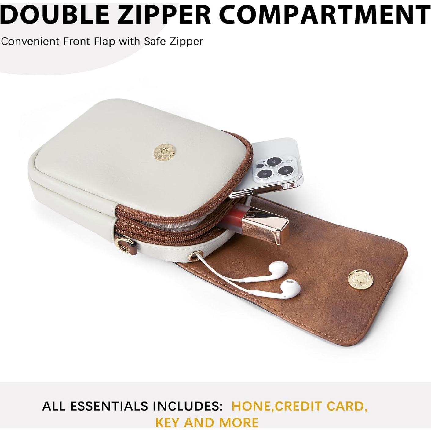 BOSTANTEN Small Crossbody Bags for Women Cell Phone Purse Leather Wallet Handbags with Card Slots