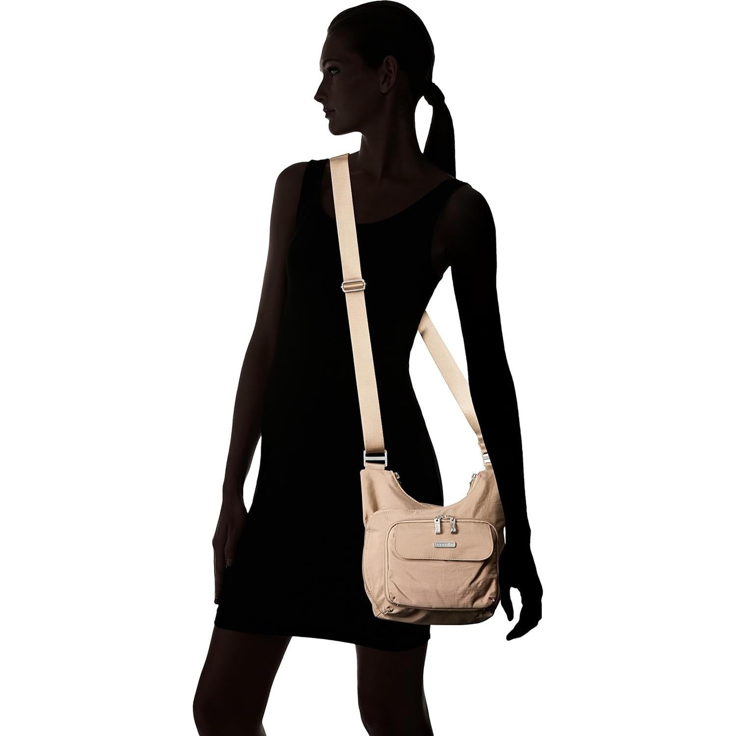 Bolso Cruzado Baggallini Criss Cross Resistente al Agua 25.4x7.6cm