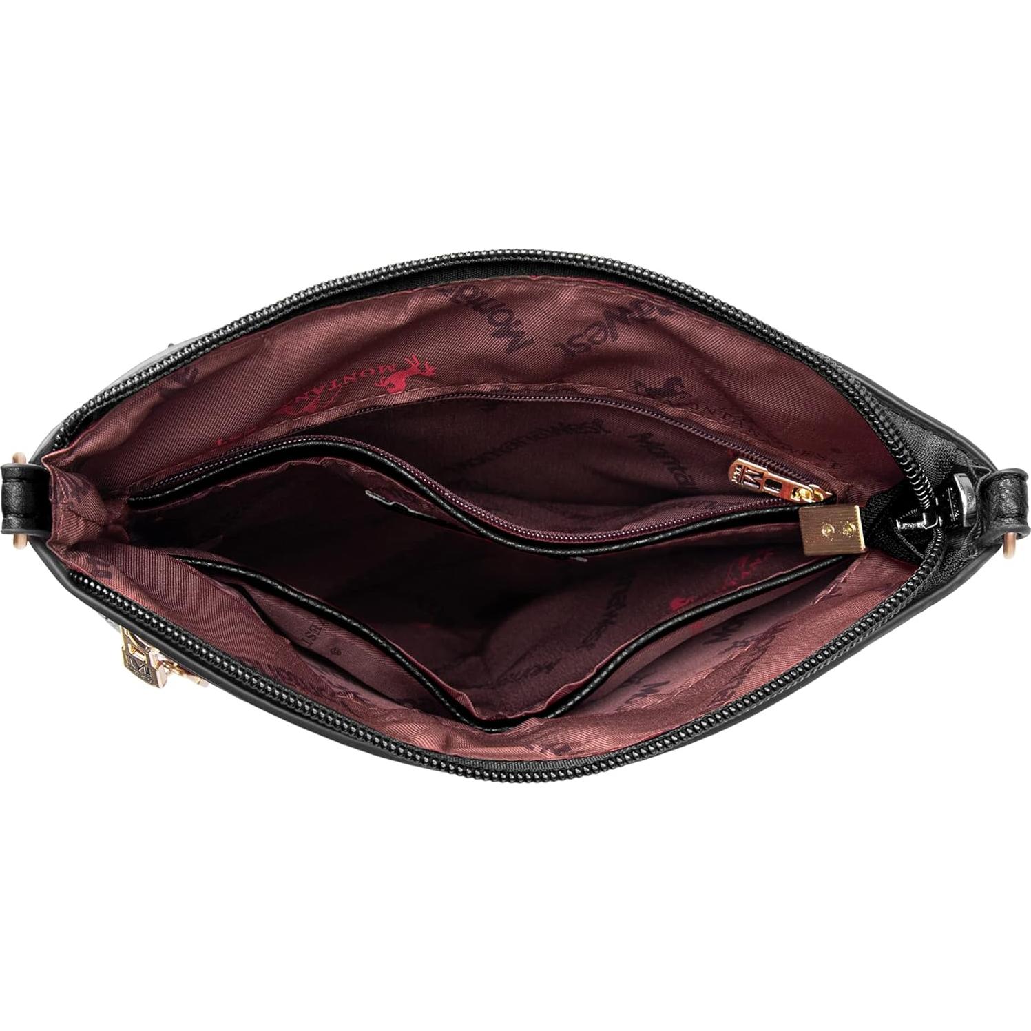 Bolso Cruzado Montana West para Mujeres con 5 Bolsillos