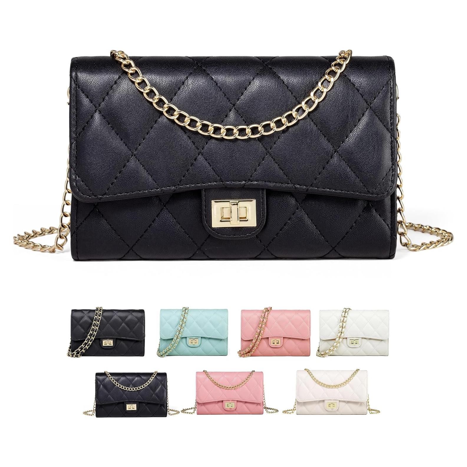 Bolso Cruzado LUXHOT Negro para Mujeres - Pequeño y Ligero