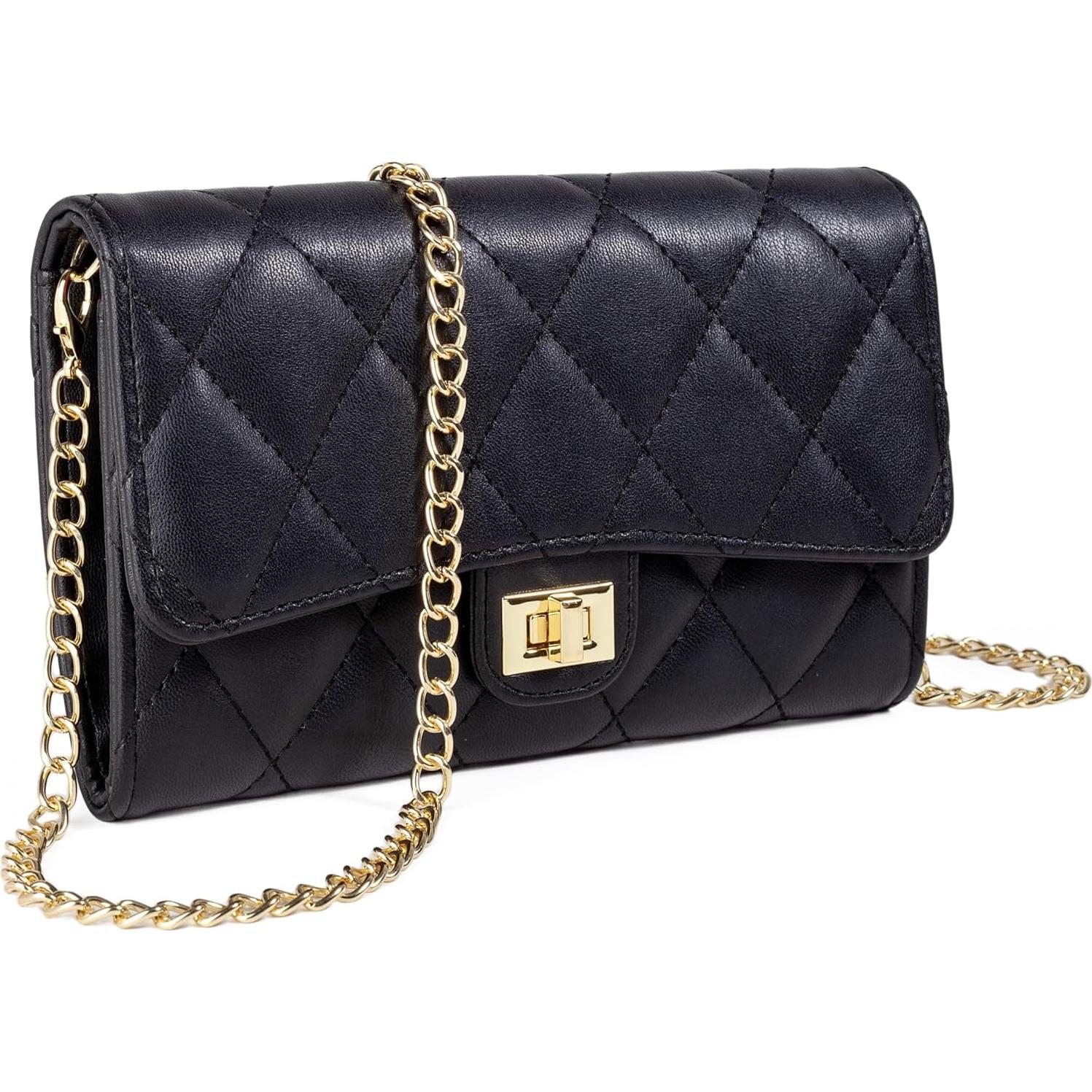 Bolso Cruzado LUXHOT Negro para Mujeres - Pequeño y Ligero