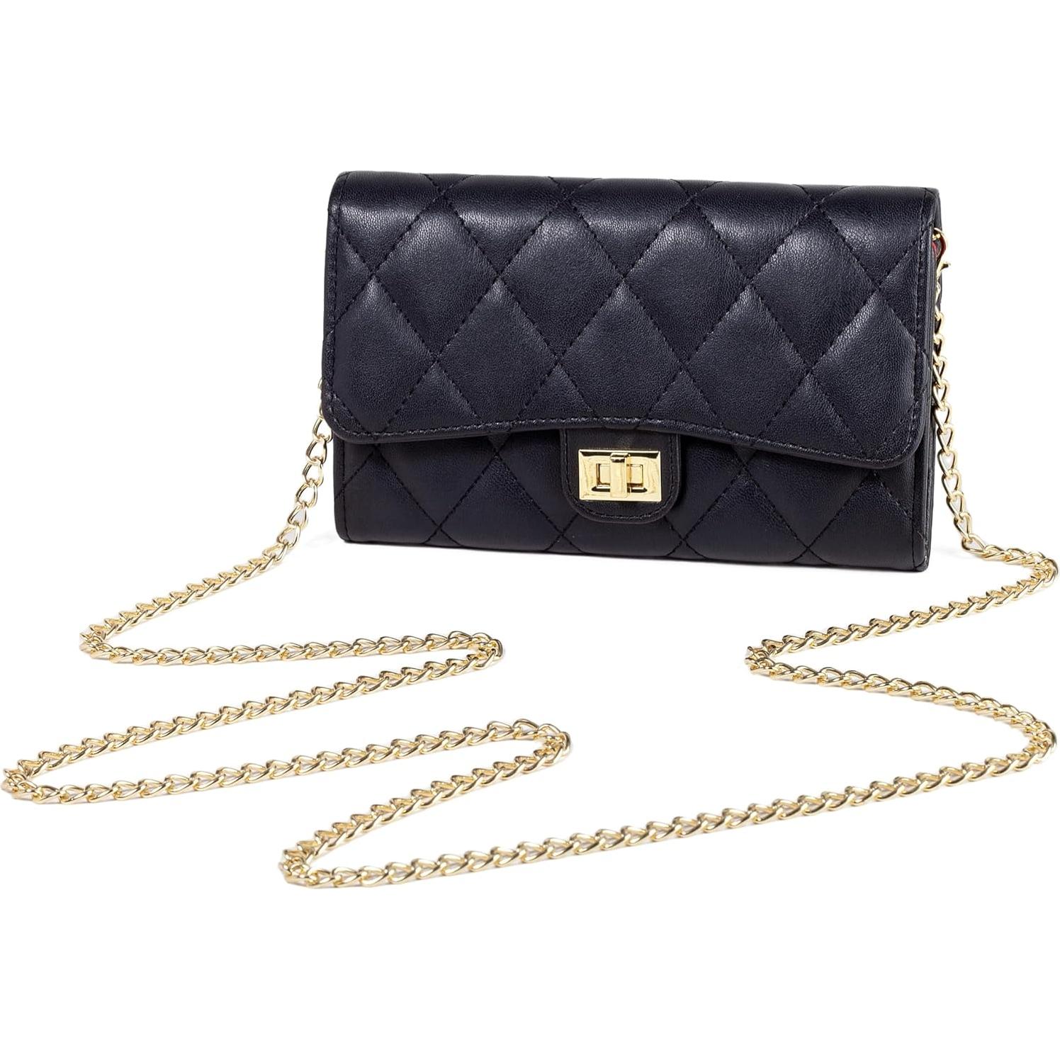 Bolso Cruzado LUXHOT Negro para Mujeres - Pequeño y Ligero
