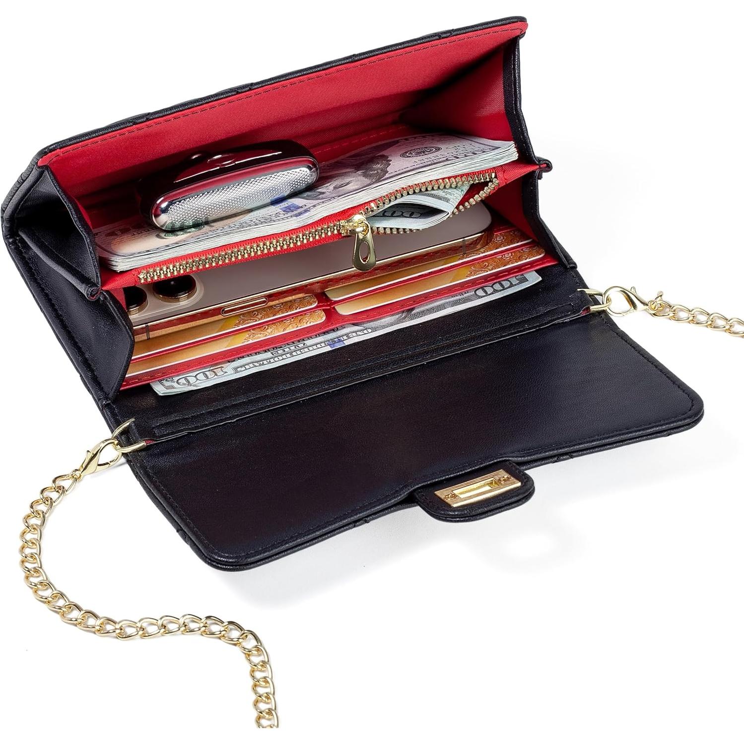 Bolso Cruzado LUXHOT Negro para Mujeres - Pequeño y Ligero