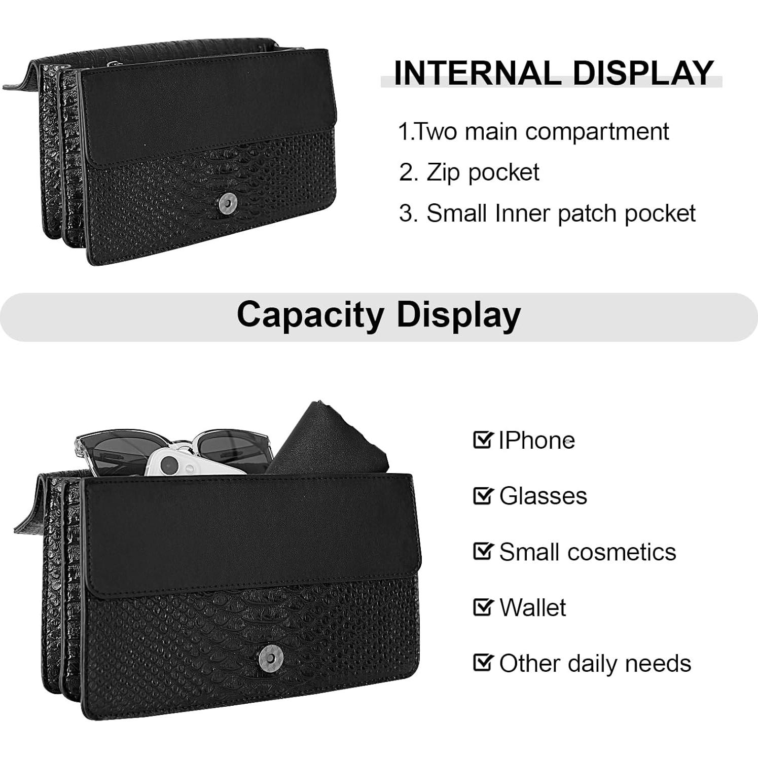 Bolso Cruzado Aiqudou de Cuero PU con Estampado de Serpiente