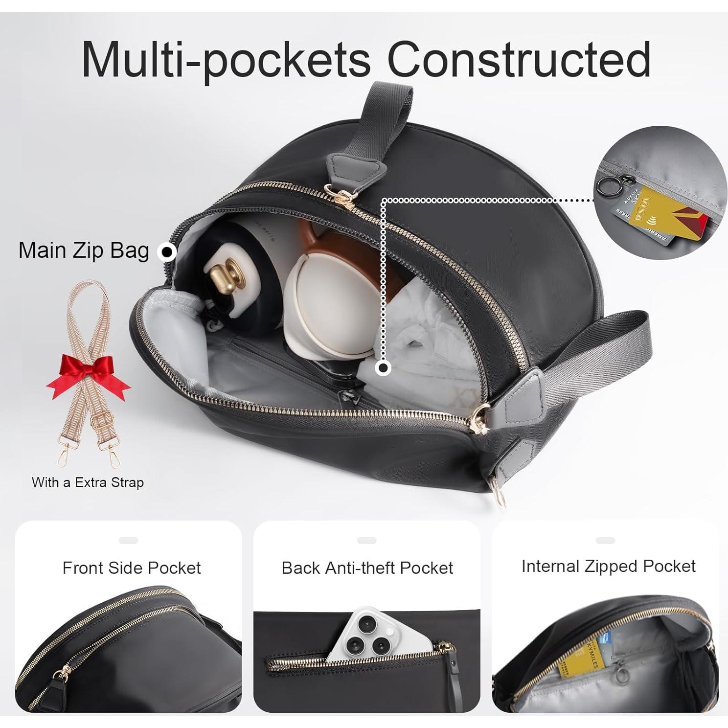 Bolso Cruzado a Cuadros X-KIDS para Mujeres, Nylon Impermeable