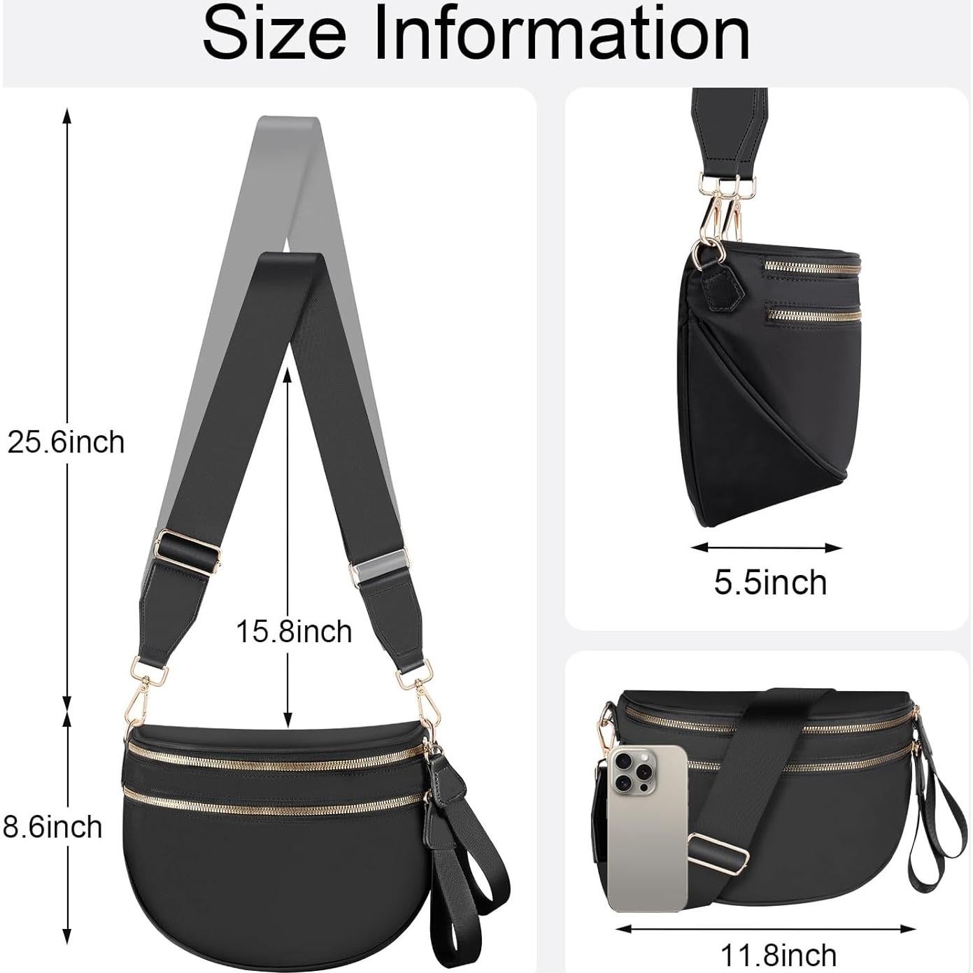 Bolso Cruzado a Cuadros X-KIDS para Mujeres, Nylon Impermeable