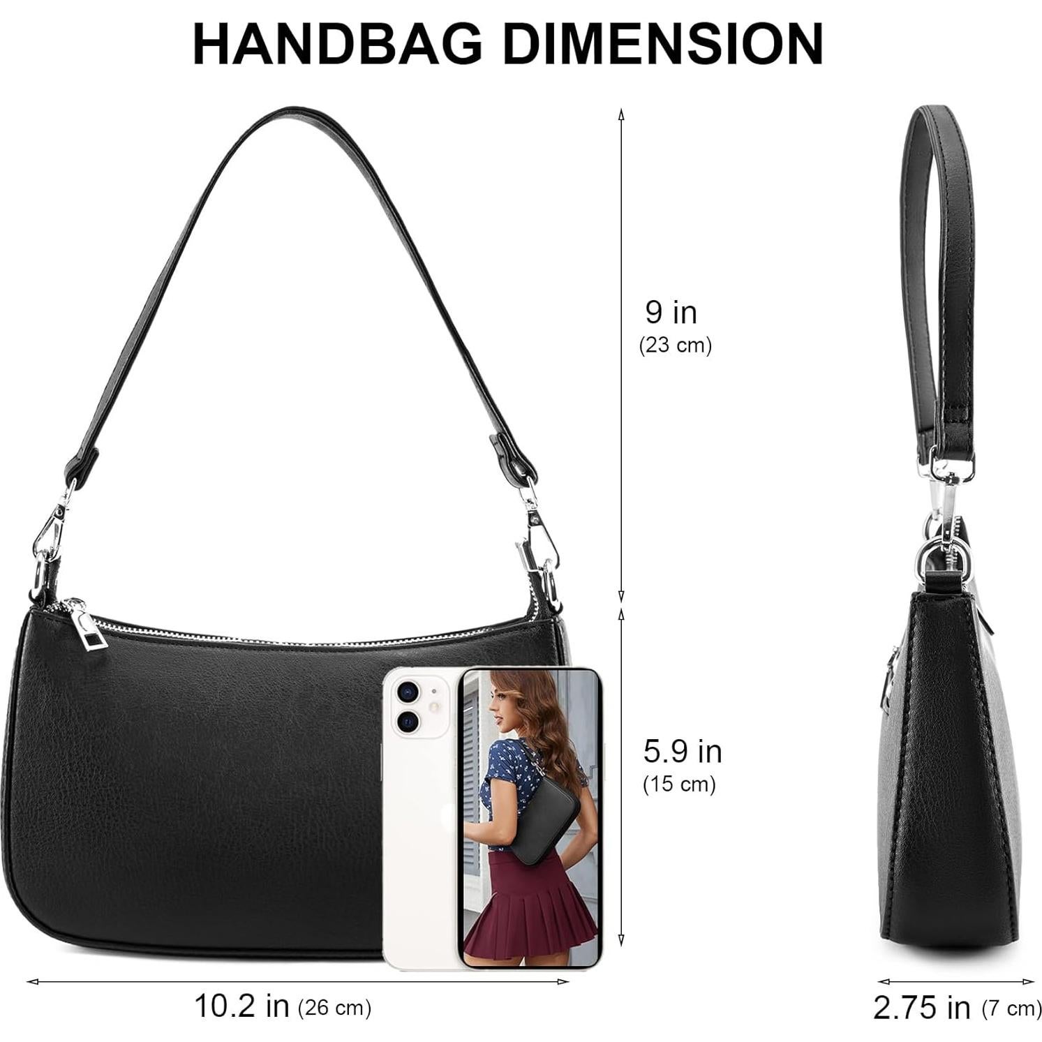 Bolsa de Hombro NIUEIMEE ZHOU con 2 Correas Removibles 25.9cm