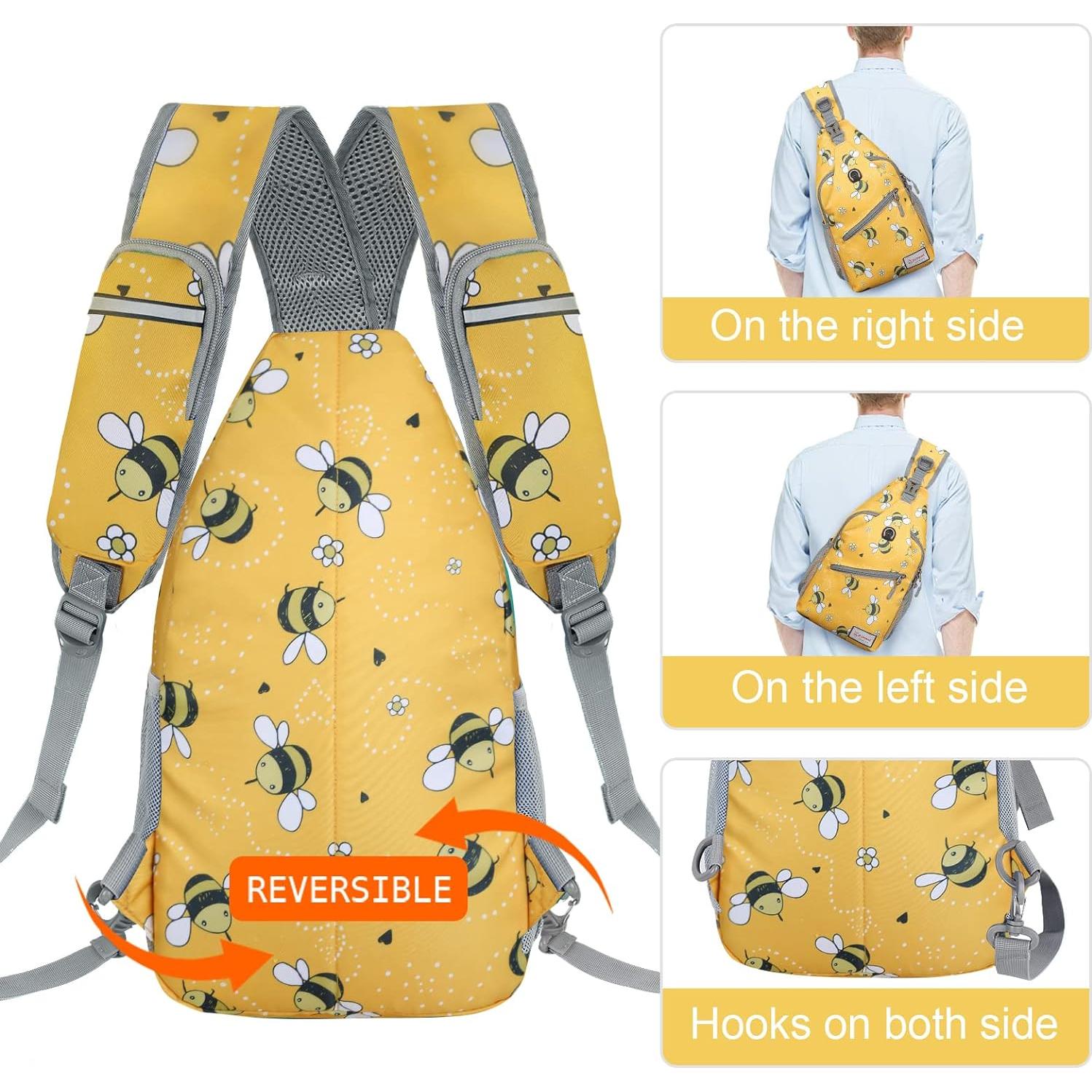 Bolsa Bandolera ZOMAKE Pequeña Impermeable Amarillo Abeja