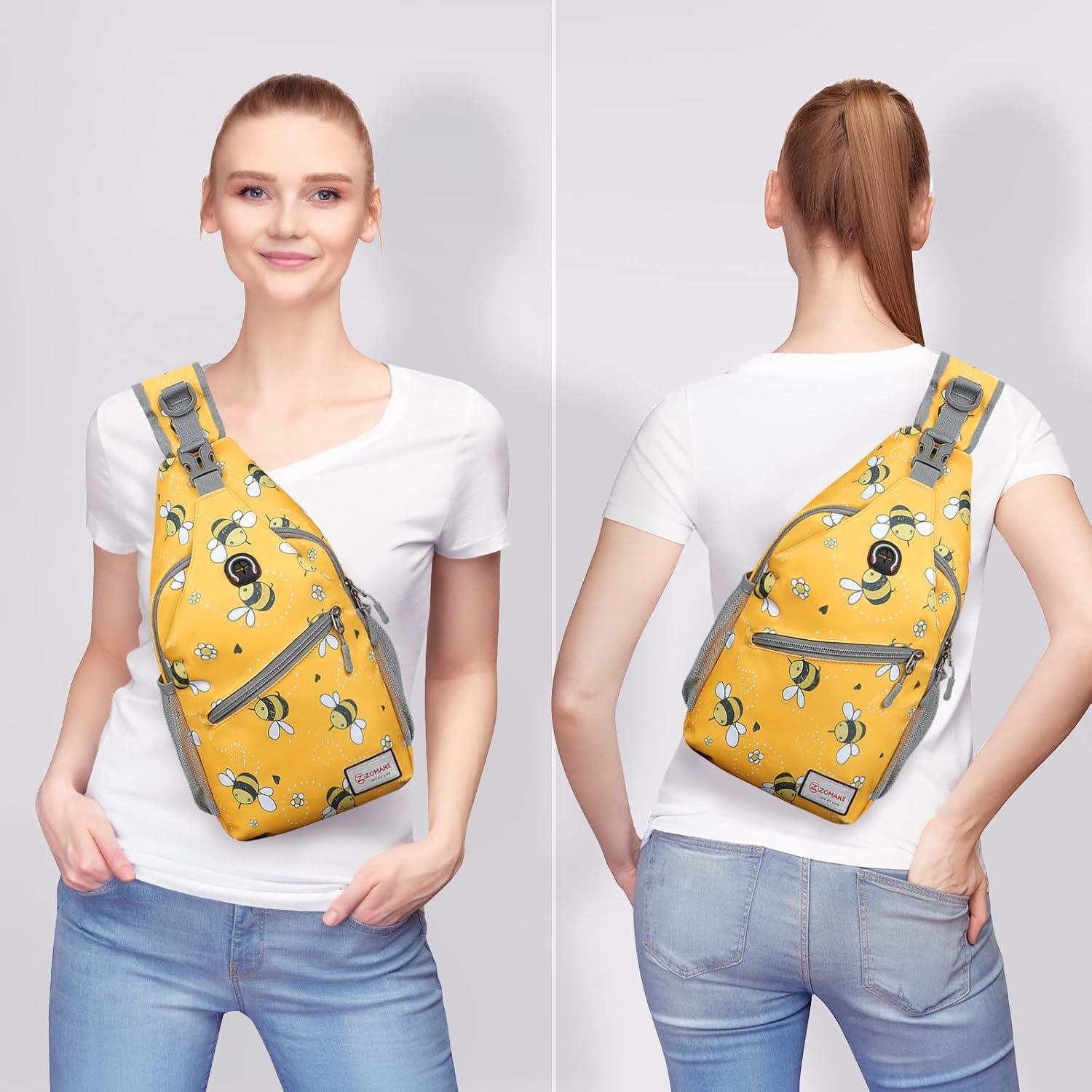 Bolsa Bandolera ZOMAKE Pequeña Impermeable Amarillo Abeja