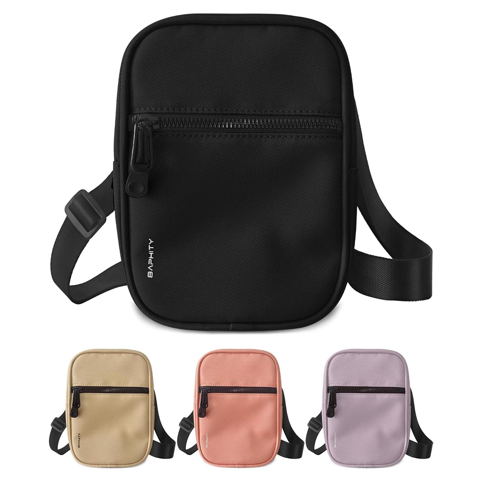 Bolsa Cruzada Bandolera BAPHITY para Mujeres Negra 1.75L