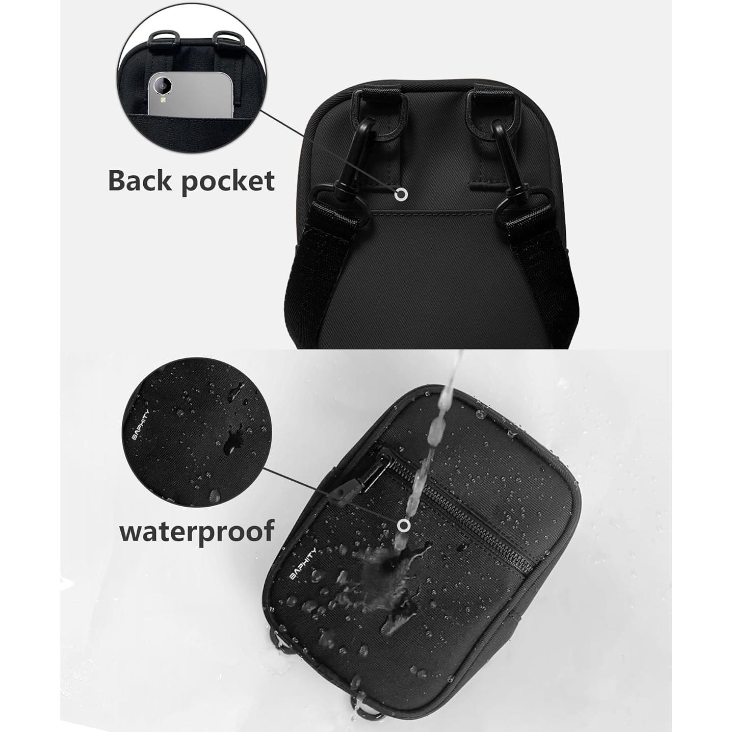 Bolsa Cruzada Bandolera BAPHITY para Mujeres Negra 1.75L