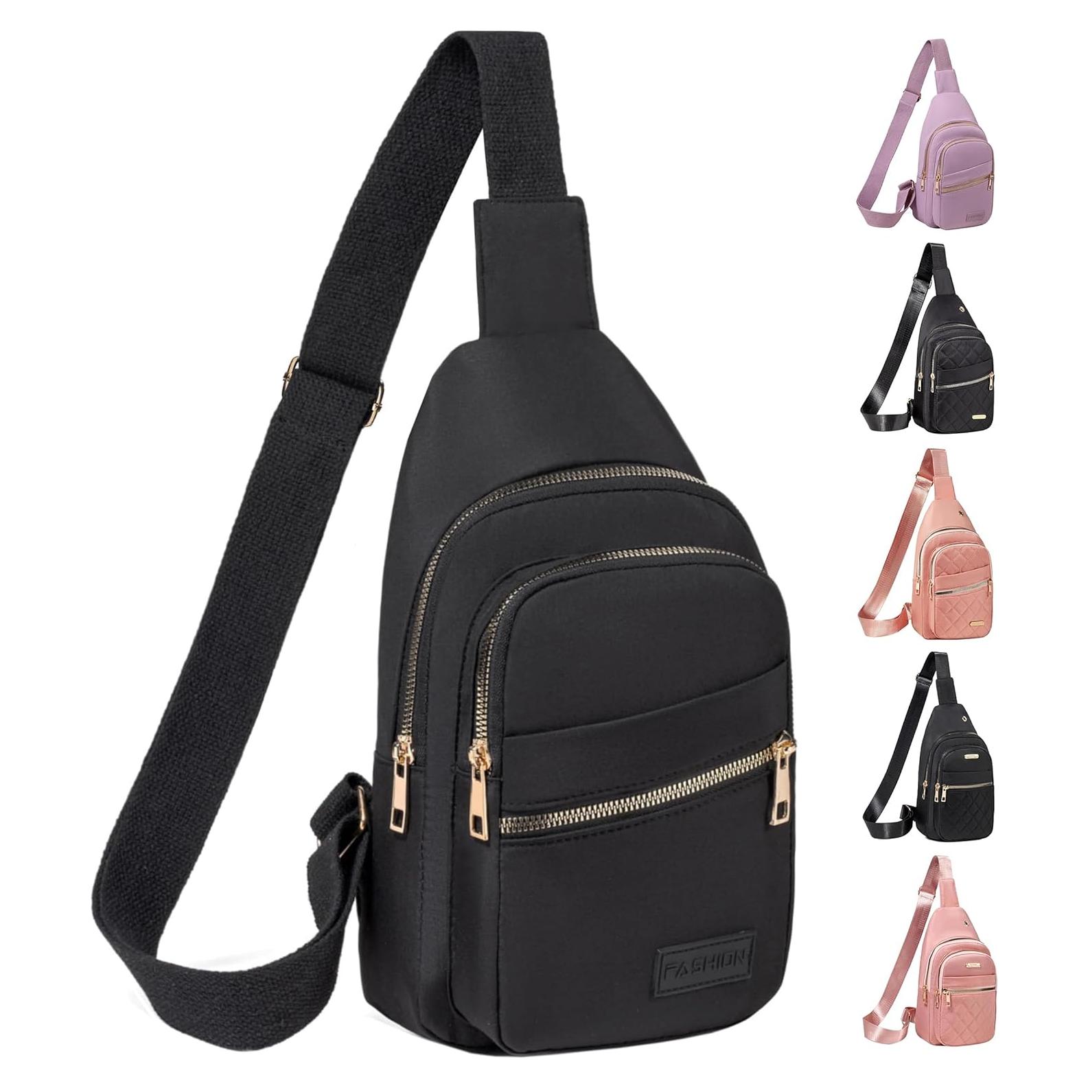 Bolso Cruzado Bandolera AIKELIDA Negro 29x16x7.9 cm