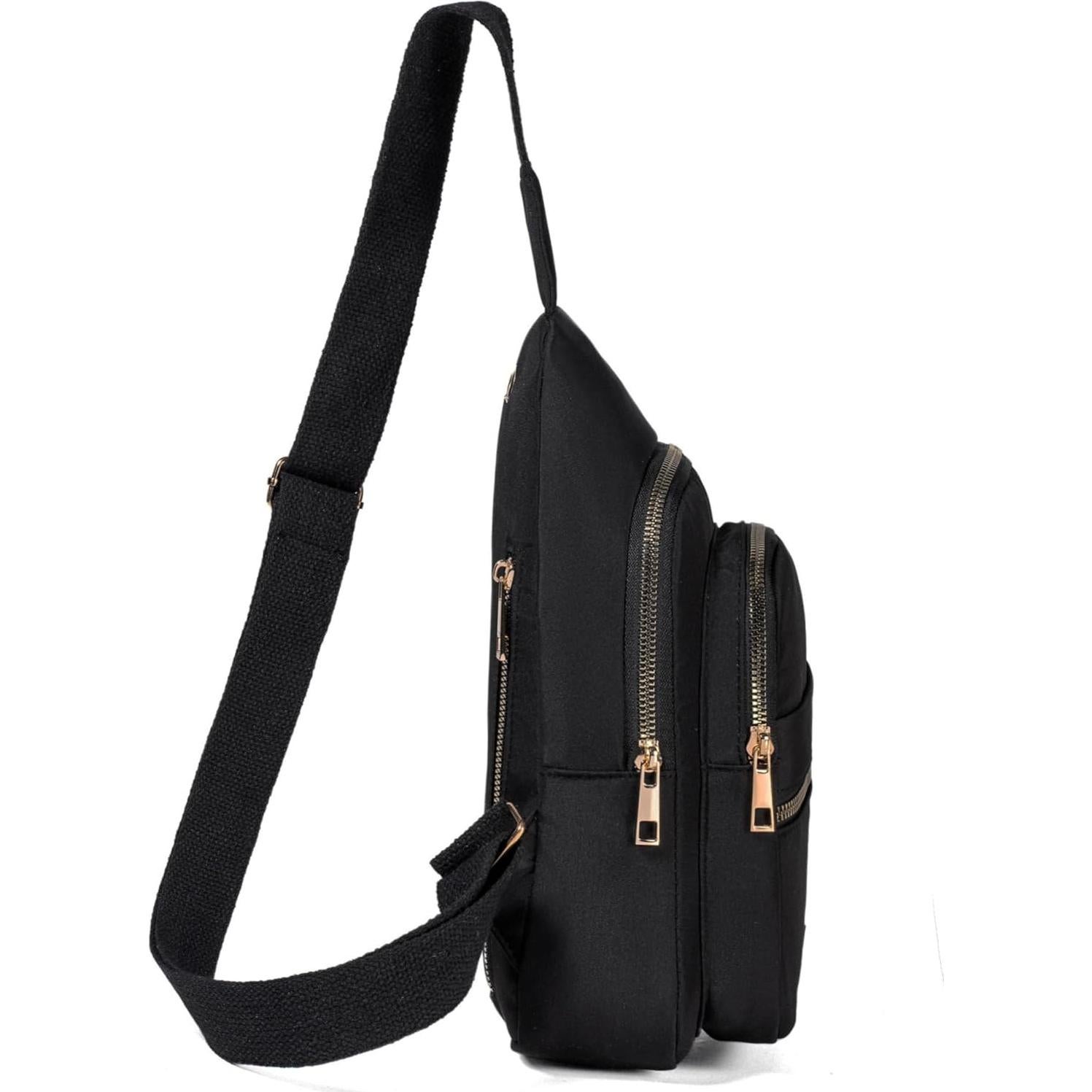 Bolso Cruzado Bandolera AIKELIDA Negro 29x16x7.9 cm