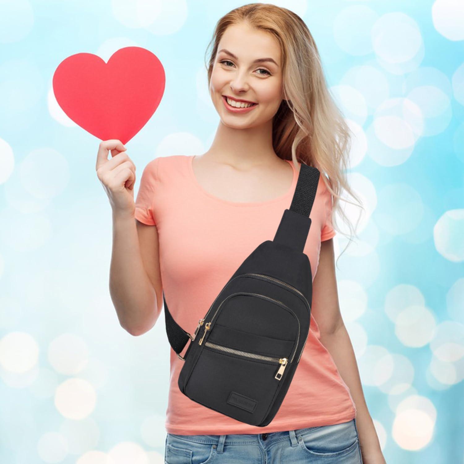 Bolso Cruzado Bandolera AIKELIDA Negro 29x16x7.9 cm